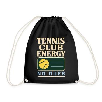 Tennisclub Tenniscore Keine Mitgliedschaft, Nur - Turnbeutel - Schwarz - Vorne