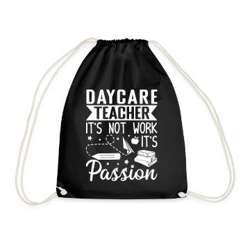 Enseignante de maternelle Pas passionnée Enseignante de garderie - Sac de sport léger - noir - Devant
