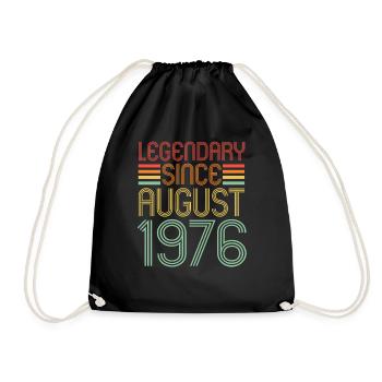 Legendary since August 1976, Geburtstag - Turnbeutel - Schwarz - Vorne