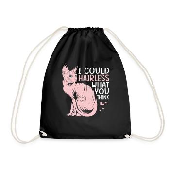 Sphynx - Drawstring Bag - black - Front