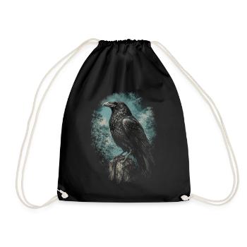 Raven Raven - Drawstring Bag - black - Front