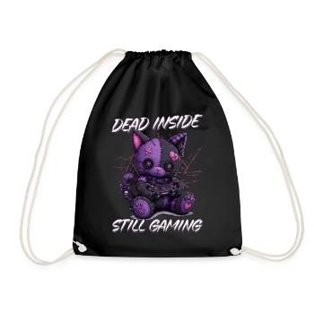 Pastel Goth Soft Goth Gaming Gamer - Drawstring Bag - black - Front