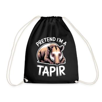Dictons de tapir Tapir Drôle de cadeau de tapir - Sac de sport léger - noir - Devant