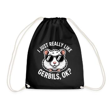 Dictons mongols des rats de course cadeau des gerbilles - Sac de sport léger - noir - Devant