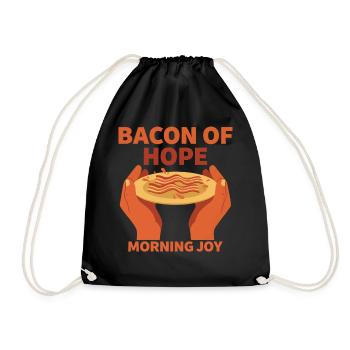 Breakfast Bacon Of Hope Morning Joy Brunch Coffee - Drawstring Bag - black - Front