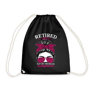 Retired 2027 Not My Problem Anymore - Turnbeutel - Schwarz - Vorne