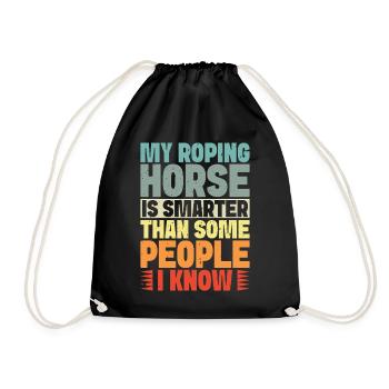 Cavalier de cheval de loisir, mon cheval, gens plus intelligents, anglais - Sac de sport léger - noir - Devant