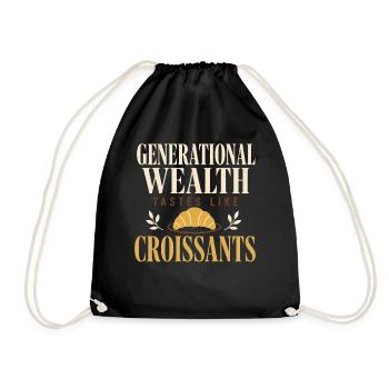 old money - Drawstring Bag - black - Front