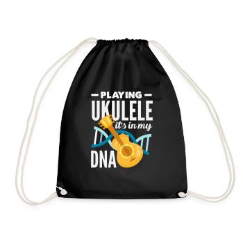 Lustiges Ukulele Designs Und Sprüche - Turnbeutel - Schwarz - Vorne