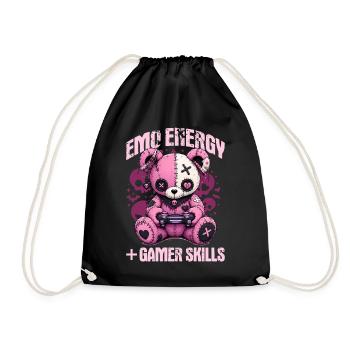 Pastel Goth Soft Goth Gaming Gamer - Turnbeutel - Schwarz - Vorne