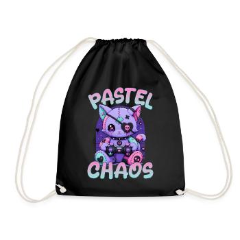 Pastel Goth Soft Goth Gaming Gamer - Turnbeutel - Schwarz - Vorne