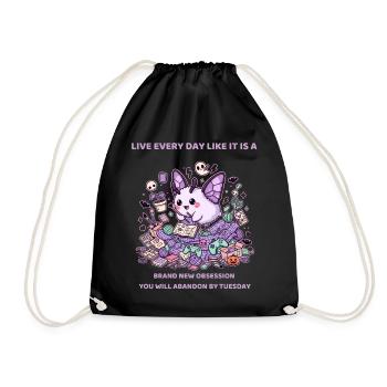 Brand New Obsession Abandoned by Tuesday - Drawstring Bag - black - Front