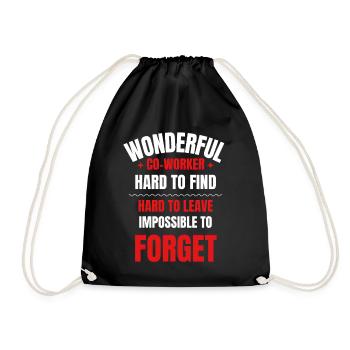 Coworker Farewell Gift - Drawstring Bag - black - Front