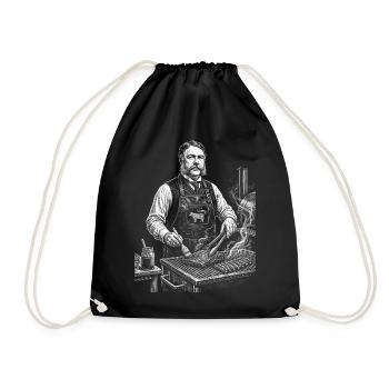 Chester A Arthur Grilling BBQ - Drawstring Bag - black - Front