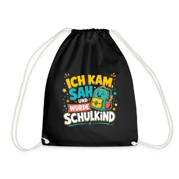 Schulkind - Turnbeutel - Schwarz - Vorne