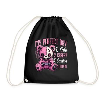 Pastel Goth Soft Goth Gaming Gamer - Turnbeutel - Schwarz - Vorne