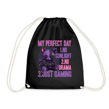 Pastel Goth Soft Goth Gaming Gamer - Turnbeutel - Schwarz - Vorne