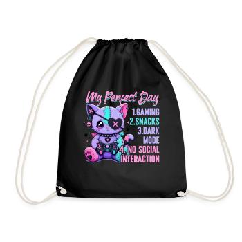 Pastel Goth Soft Goth Gaming Gamer - Turnbeutel - Schwarz - Vorne