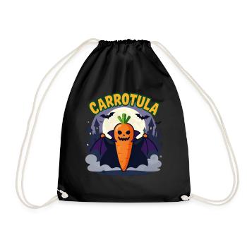 Carrotula Karotte Vampir Halloween Kostüm Witz - Turnbeutel - Schwarz - Vorne