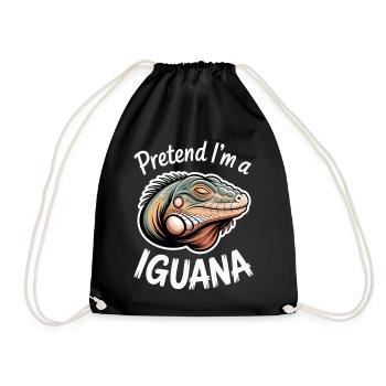 Iguanas Sayings Iguanas Funny Iguanas Gift - Drawstring Bag - black - Front