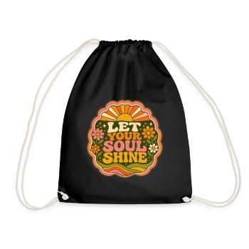 Let Your Soul Shine - Drawstring Bag - black - Front