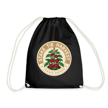 Tomato Plants Harvest Motif in Vintage Style - Drawstring Bag - black - Front