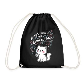 Tous mes soucis sont des bulles de savon - Sac de sport léger - noir - Devant