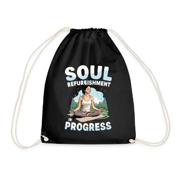 Régénération de l’âme en cours de méditation yoga - Sac de sport léger - noir - Devant