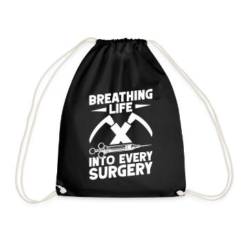 Anesthesiologist Breathing Life Specialist - Drawstring Bag - black - Front