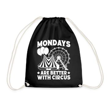 Les lundis Circus Graphic sont meilleurs avec des cadeaux de cirque - Sac de sport léger - noir - Devant