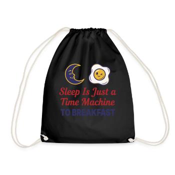 Le petit-déjeuner et le sommeil n’est qu’une machine à remonter le temps - Sac de sport léger - noir - Devant