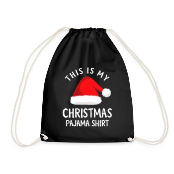 Voici mon t-shirt de pyjama de Noël - Sac de sport léger - noir - Devant