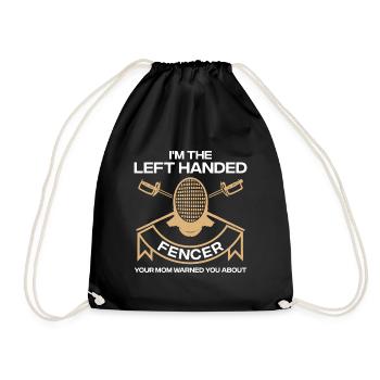 Emblème du Joueur Gaucher - Sac de sport léger - noir - Devant