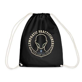 Lymphsystem Lymphdrainage Wellness Geschenk - Turnbeutel - Schwarz - Vorne