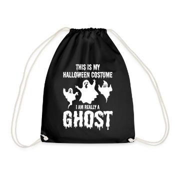 C’est mon costume d’Halloween. Je suis vraiment un fantôme. - Sac de sport léger - noir - Devant