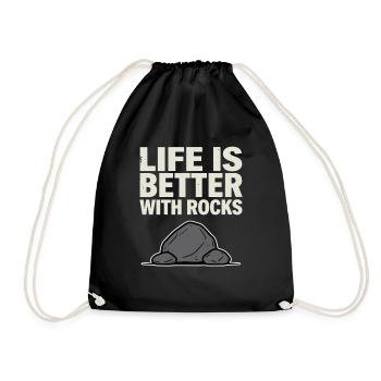 Fossiles de collectionneurs de pierres Géode Rochier Minéraux - Sac de sport léger - noir - Devant