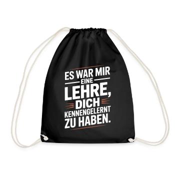 Lehre Dich Kennenzulernen Ex Freund Trennung Ex - Turnbeutel - Schwarz - Vorne