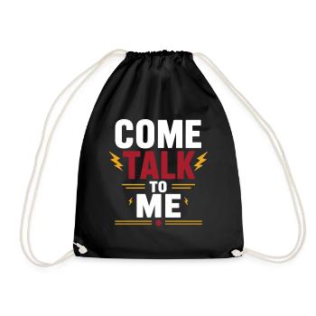 Viens me parler en gras - Sac de sport léger - noir - Devant