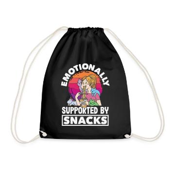 J’ai besoin de snacks, d’humour animalier drôle - Sac de sport léger - noir - Devant