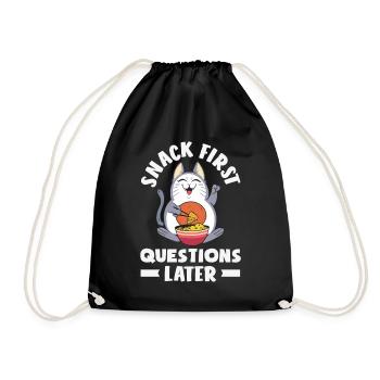 J’ai besoin de snacks, d’humour animalier drôle - Sac de sport léger - noir - Devant