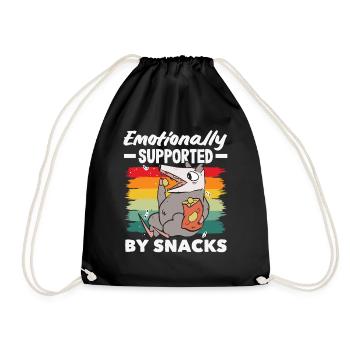 J’ai besoin de snacks, d’humour animalier drôle - Sac de sport léger - noir - Devant