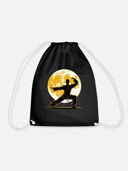 Tai Chi Zen Meditation – Chi Qigong Training - Drawstring Bag - black
