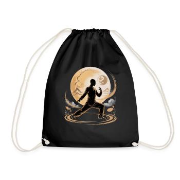 Tai Chi Zen Meditation – Chi Qigong Training - Turnbeutel - Schwarz - Vorne