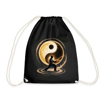 Tai Chi Zen Meditation – Chi Qigong Training  - Turnbeutel - Schwarz - Vorne