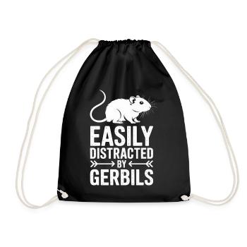 Dictons mongols des rats de course cadeau des gerbilles - Sac de sport léger - noir - Devant