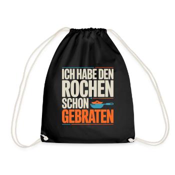 Rochen Schon Gebraten Stachelrochen Manta Rochen - Turnbeutel - Schwarz - Vorne