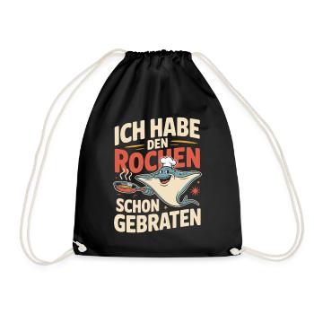 Rochen Schon Gebraten Stachelrochen Manta Rochen - Turnbeutel - Schwarz - Vorne