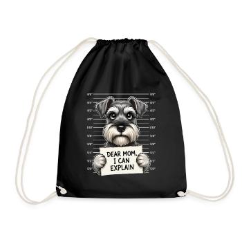 Liebe Mama, ich kann Schnauzer-Humor erklären - Turnbeutel - Schwarz - Vorne