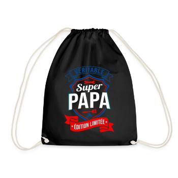 Super Papa Édition Limitée Fête Des Pères - Sac de sport léger - noir - Devant