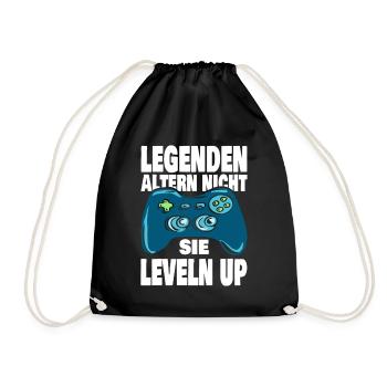 Legenden Leveln Up - Turnbeutel - Schwarz - Vorne